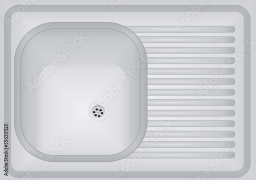 Washbowl top view. vector illustration