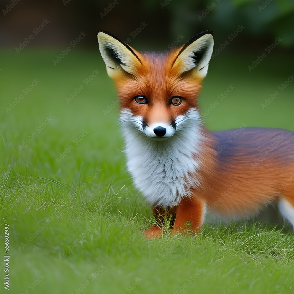 Fototapeta premium Fiery fox