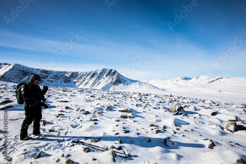 Ski expedition in Dovrefjell National Park, Norway