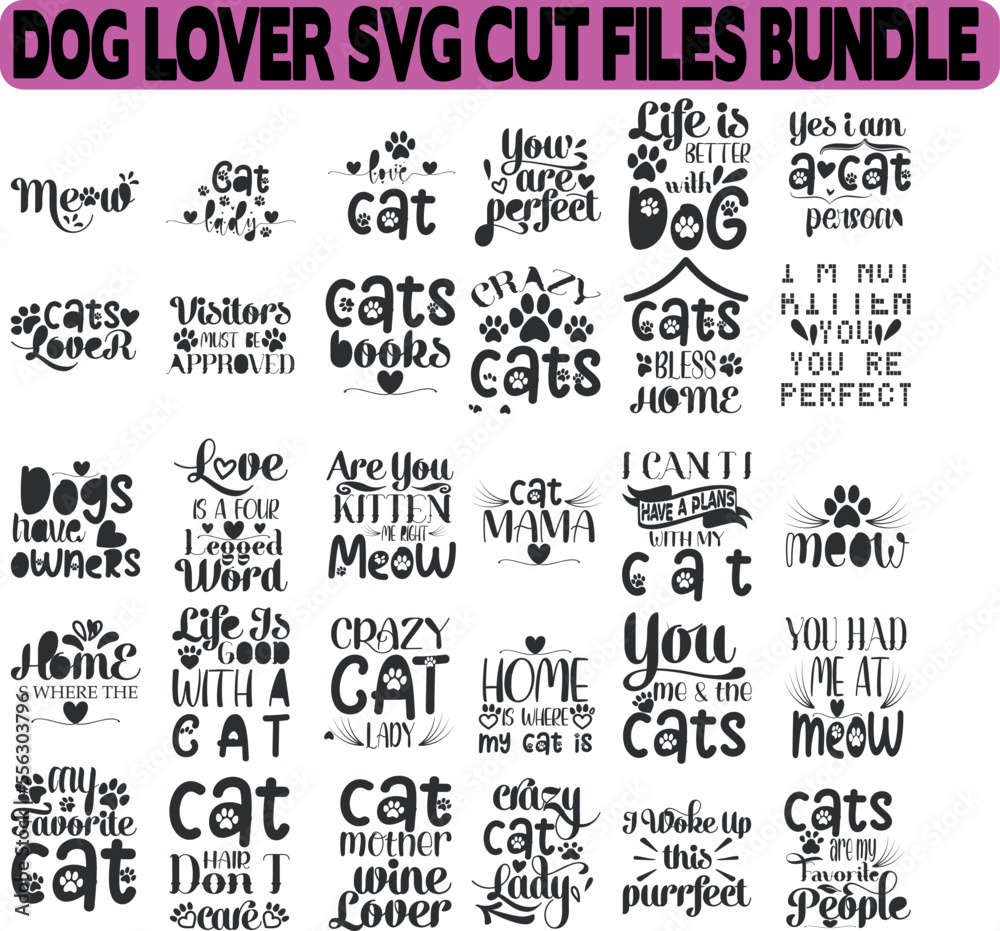 Dog Lovers Quotes SVG Bundle pack