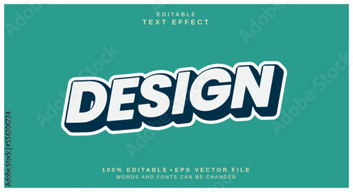 Editable text style effect - Design text style theme.