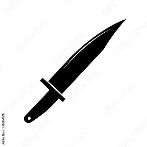 Hunting knife or dagger silhouette icon. Vector.
