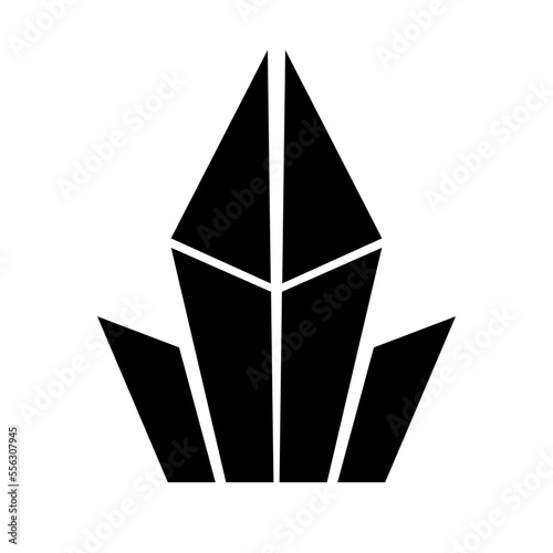 Mineral silhouette icon. Ore. Natural resources. Vector.