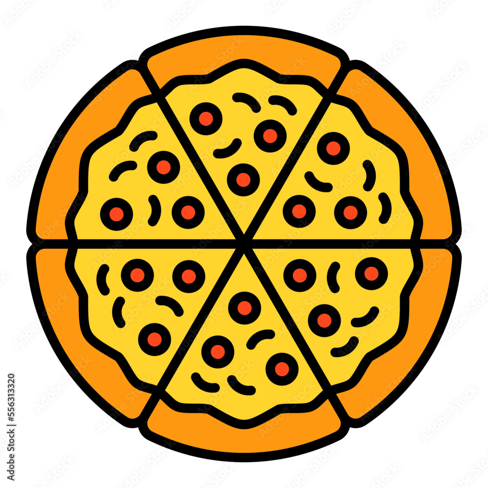 Fototapeta premium Pizza Filled Line Icon