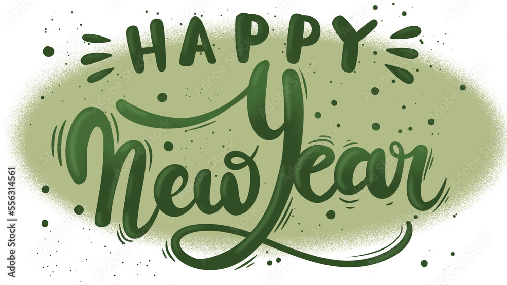 Naklejka premium HAPPY NEW YEAR lettering