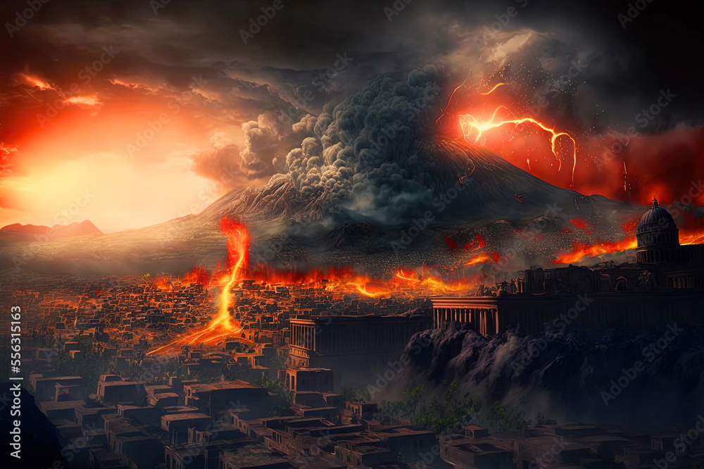 Erupting Volcano in Pompeii Brings Tragedy and Despair, a City Struggles to Cope with the Aftermath.