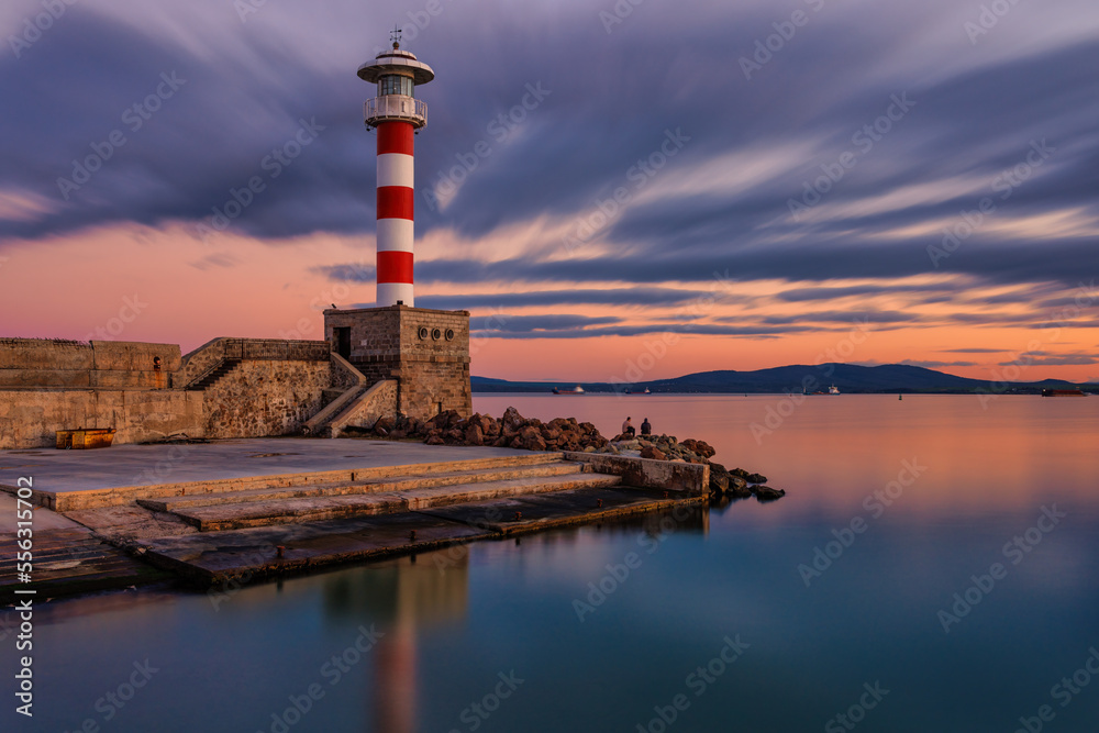 Fototapeta premium lighthouse at sunset