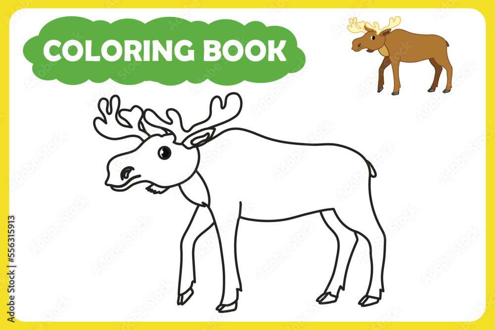 coloring book for children. vector illustration of forest animal