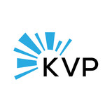 KVP letter logo. KVP blue image on white background and black letter. KVP technology Monogram logo design for entrepreneur and business. KVP best icon. 