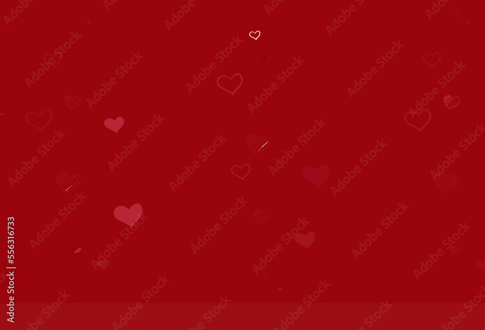 Light Red vector background with hearts. Light Red vector background with hearts.