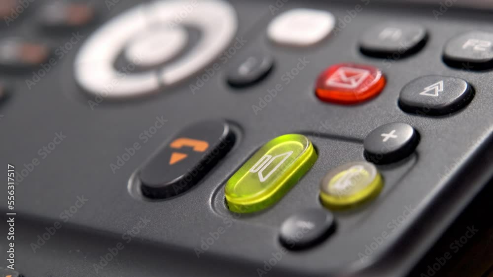 Phone console with new message notification and envelope icon, concepts for sending newsletters, receiving calls and messages. Phone console with new message notification and envelope icon, concepts for sending newsletters, receiving calls and messages.