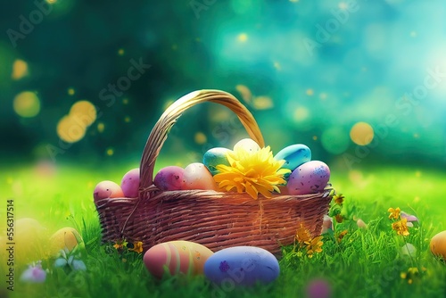 Easter Basket in the Grass ...