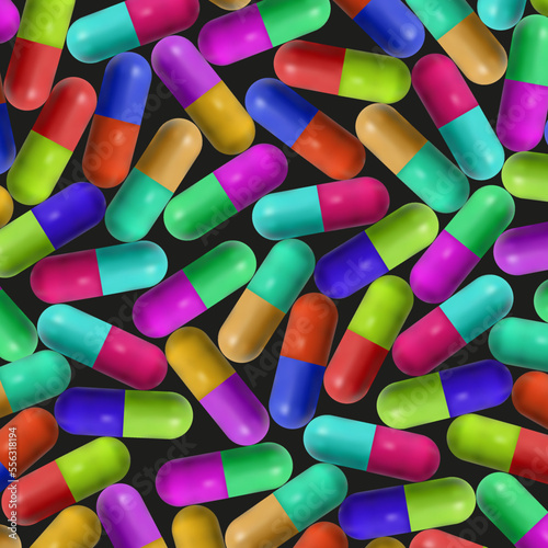 Realistic medicine tablet collection 
