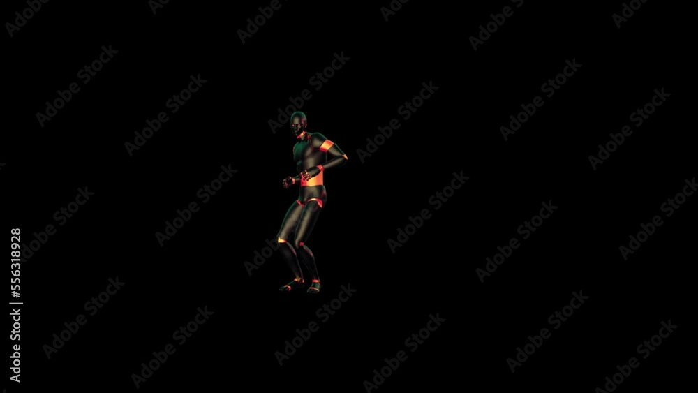 Android Humanoid Dancer Transparent Alpha Animation