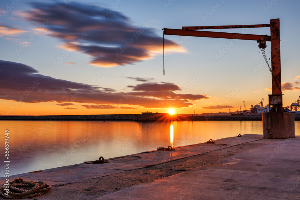 sunset at the pier