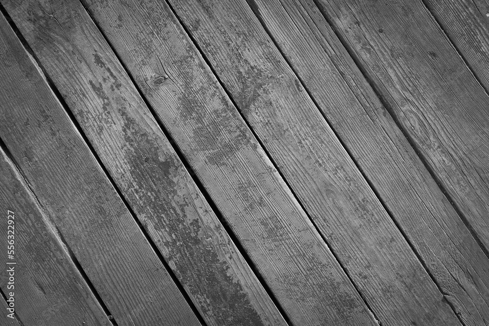 Fototapeta premium Wooden black plank texture background.