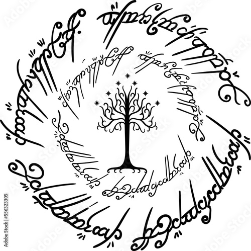 Lord of the rings - tree of gondor vector	
 photo