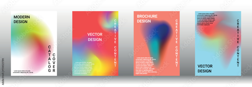 Artistic covers design. Creative fluid colors backgrounds. Set of abstract covers