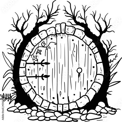 Lord of the rings - Lavinia - hobbit home vector