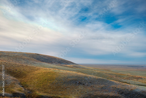 Buddhist gazebo in the endless steppe