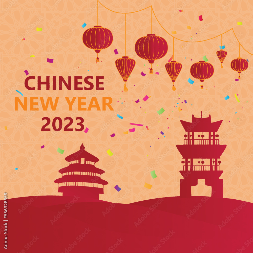 Chinese new year festival celebration template design