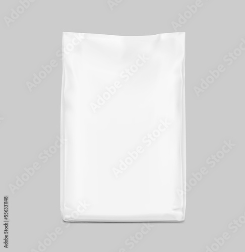 High realistic bag mockup. Vector illustration. Front view. Can be use for template your design, presentation, promo, ad. EPS 10.