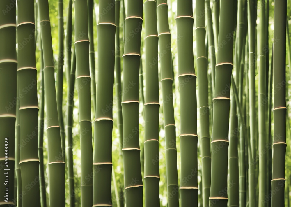 Illustration of bamboo forest, generative ai Illustration of bamboo forest, generative ai