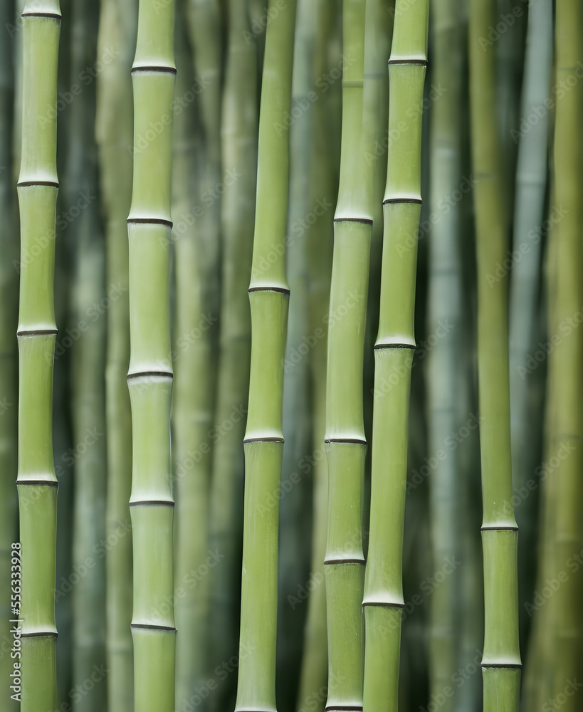 Illustration of bamboo forest, generative ai