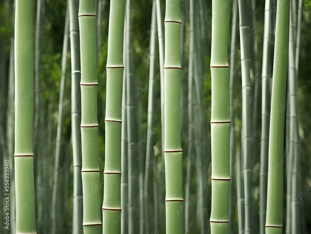 Illustration of bamboo forest, generative ai Illustration of bamboo forest, generative ai