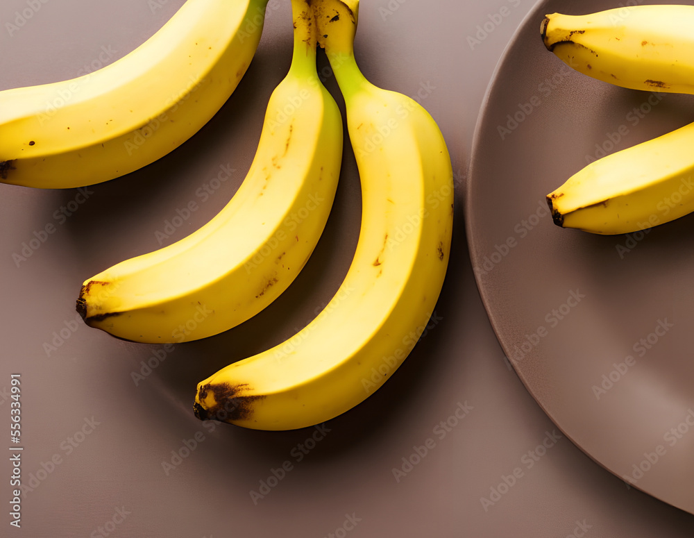 Illustration of bananas, generative ai