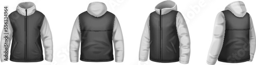 Jacket Mockup Realistic Set