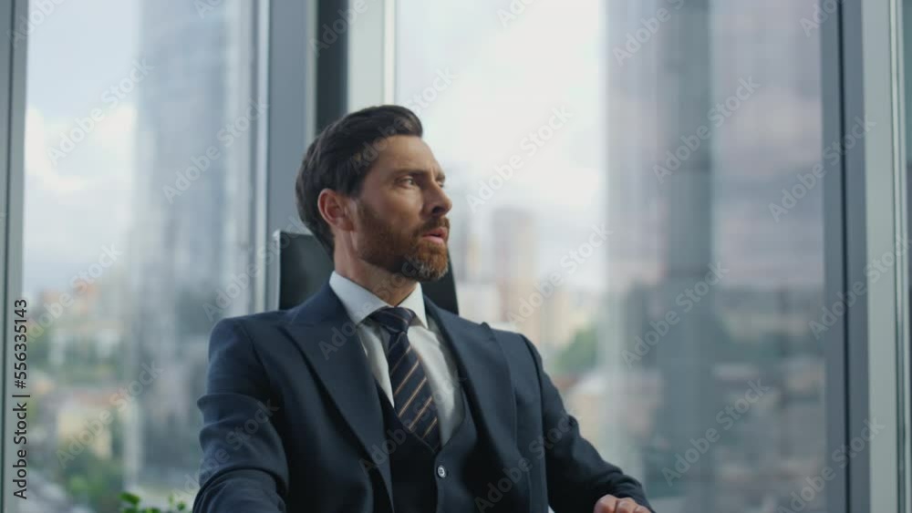Professional completing laptop work shutting lid sitting at office desk close up Professional completing laptop work shutting lid sitting at office desk close up