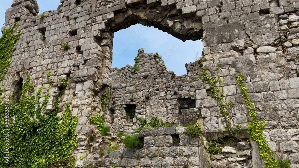 Slowmotion video of the ruins of the Bar old city or Stari Grad. A destroyed ancient settlement close to the city of Bar. Travel destinations of Montenegro Slowmotion video of the ruins of the Bar old city or Stari Grad. A destroyed ancient settlement close to the city of Bar. Travel destinations of Montenegro