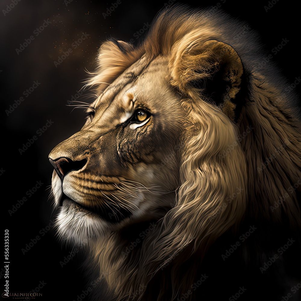 Naklejka premium portrait of a lion