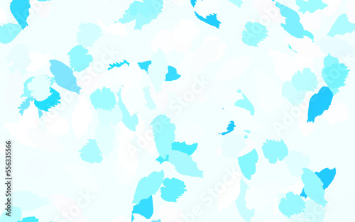 Light BLUE vector backdrop with memphis shapes.