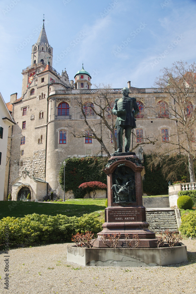 Fototapeta premium Inner yard in Sigmaringen castle, Baden Wuerttemberg, Germany