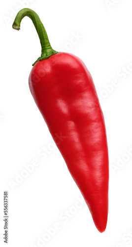 red hot chili pepper isolated on white