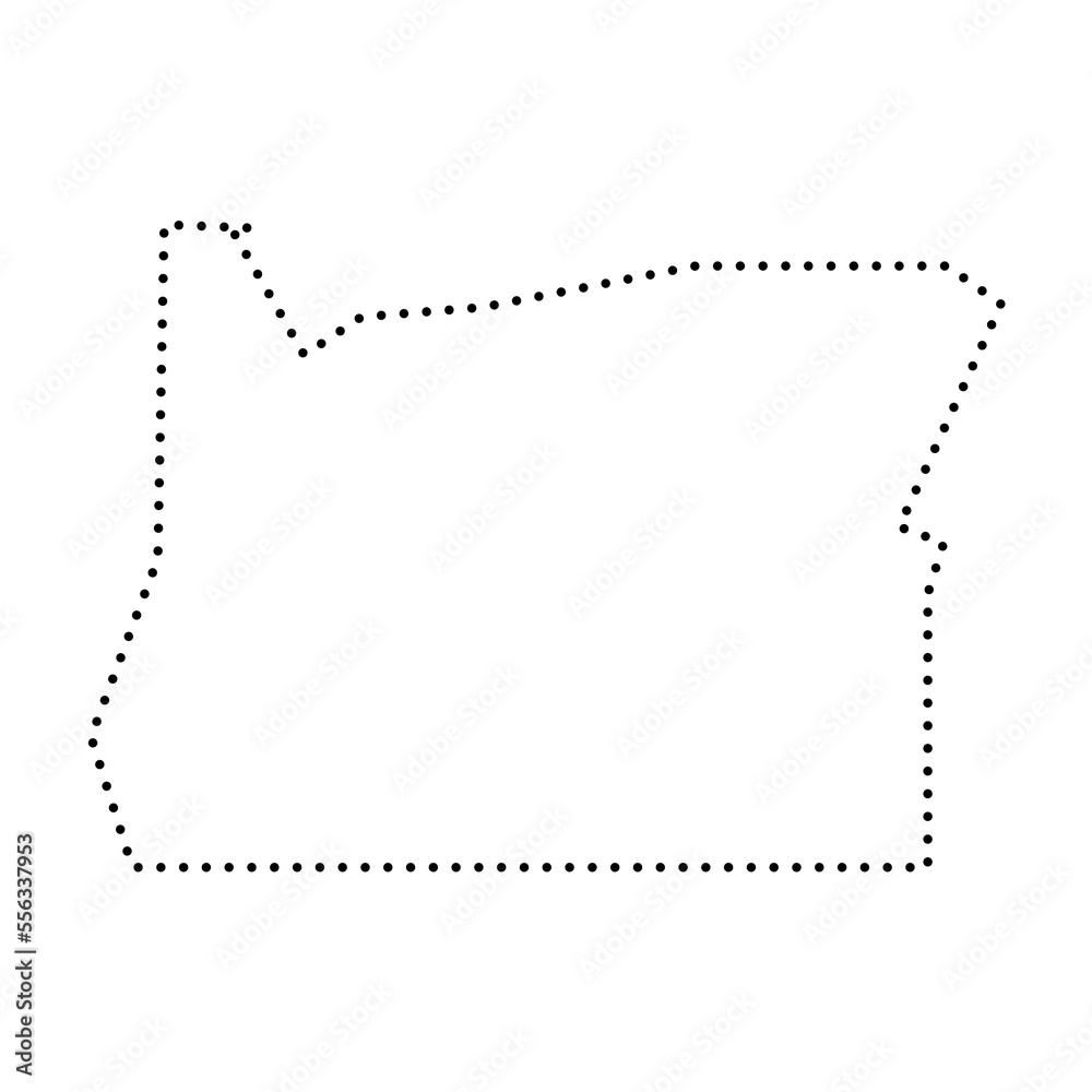 Oregon state of United States of America, USA. Simplified thick black outline map. Simple flat vector illustration Oregon state of United States of America, USA. Simplified thick black outline map. Simple flat vector illustration