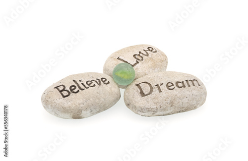 Inspirational messages in Stone