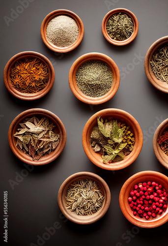 Tasty traditional seasonal herbs and spices Generative AI