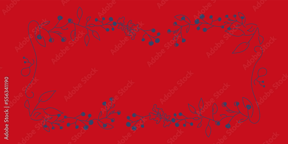 Vector. Merry Christmas and Happy New Year floral background, copy space for text. Rustic horizontal frame template for Christmas cards, wedding invitations, party invitations. Hand-drawn sketch. Vector. Merry Christmas and Happy New Year floral background, copy space for text. Rustic horizontal frame template for Christmas cards, wedding invitations, party invitations. Hand-drawn sketch.