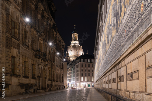 Dresden Frauenkirche at night