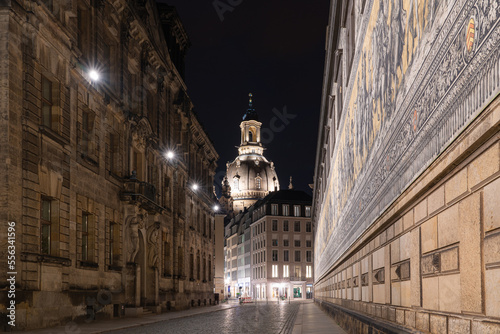 Dresden Frauenkirche at night