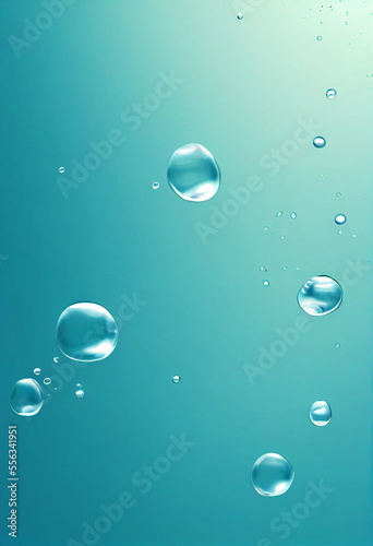 Clear ocean with bubbles Generative AI