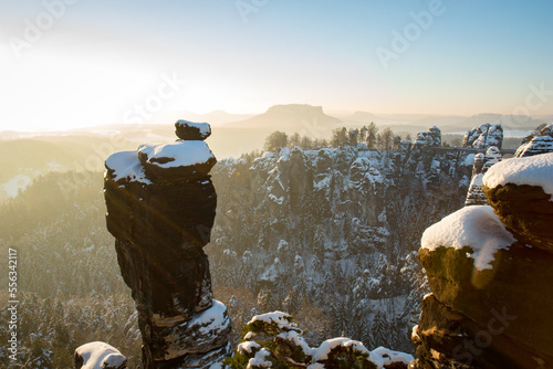 saxon switzerland in winter