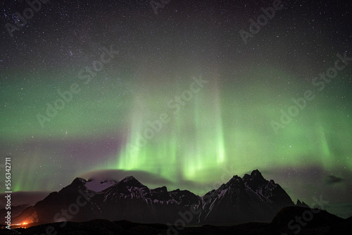 aurora borealis above the clouds