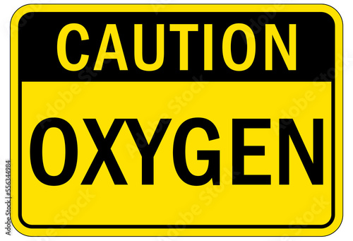 Fire hazard, flammable material oxygen sign and labels 