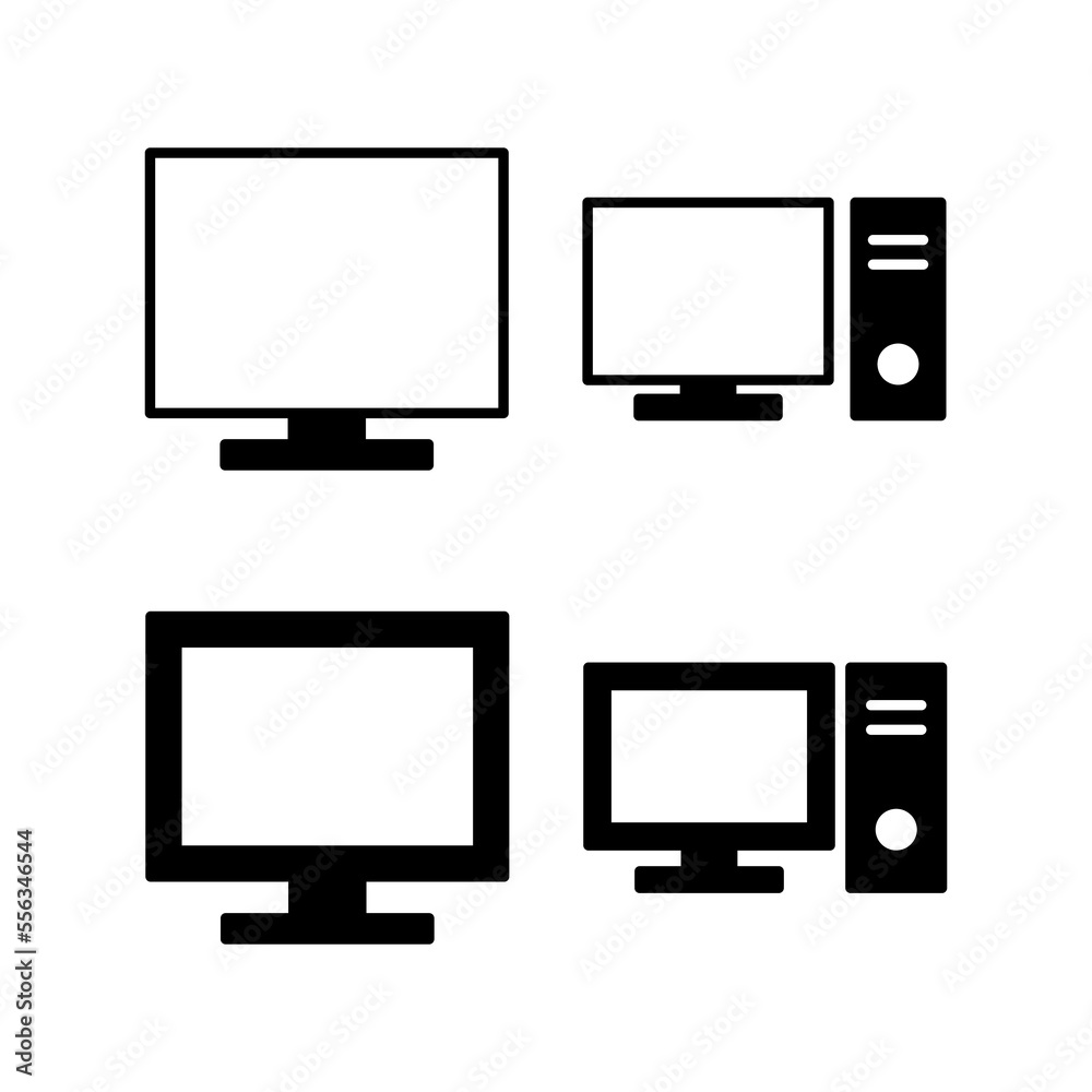 Computer icon vector for web and mobile app. computer monitor sign and symbol Computer icon vector for web and mobile app. computer monitor sign and symbol
