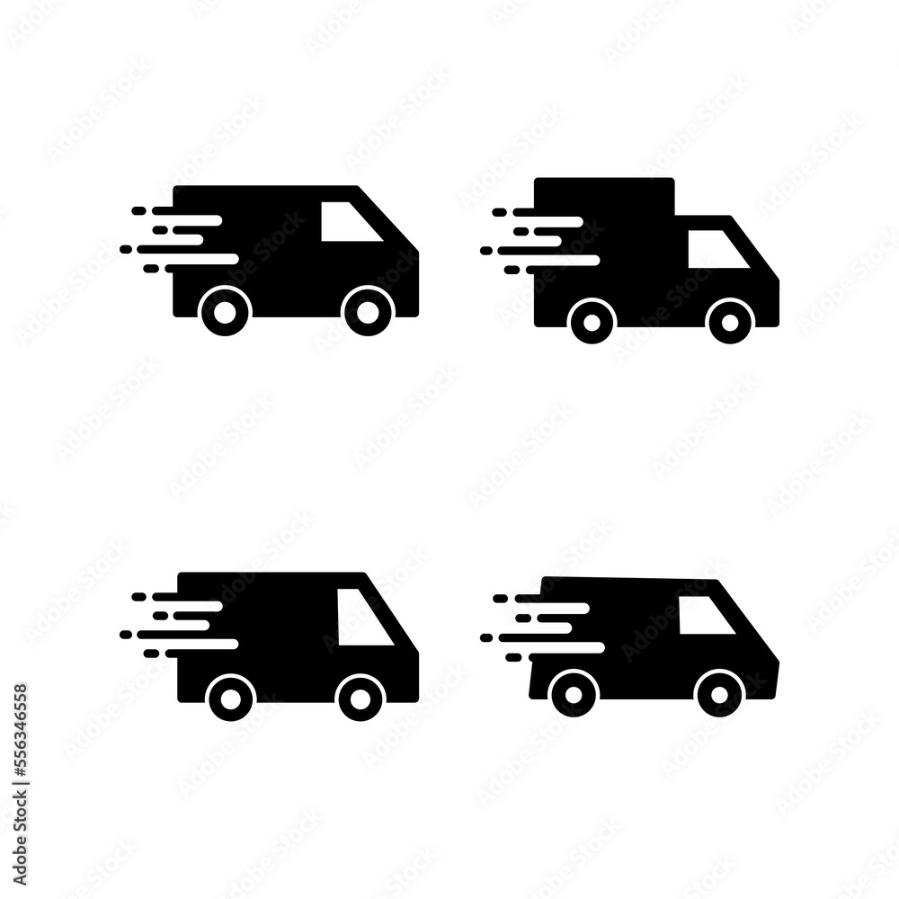 Delivery truck icon vector for web and mobile app. Delivery truck sign and symbol. Shipping fast delivery icon