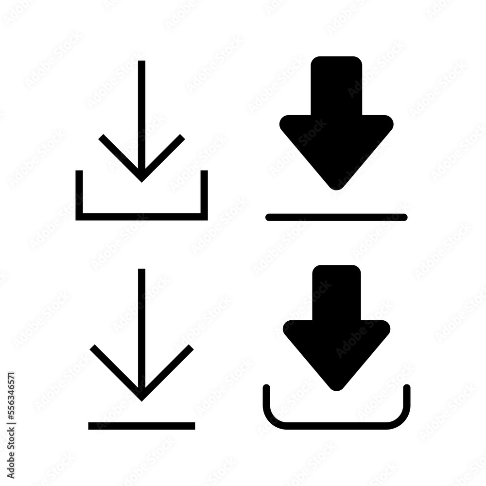 Download icon vector for web and mobile app. Download sign and symbol Download icon vector for web and mobile app. Download sign and symbol